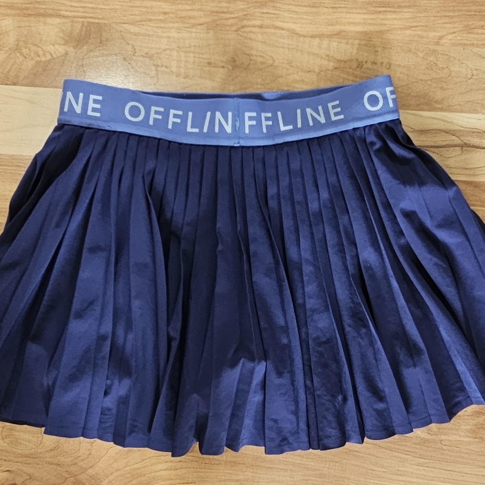 Women's Navy Pleated Skirt